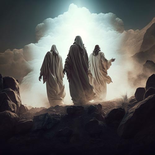 Bible Art - Jesus Transfiguration